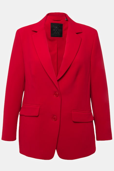 Blazer, Oversized, Reverskragen, Polyesterfutter