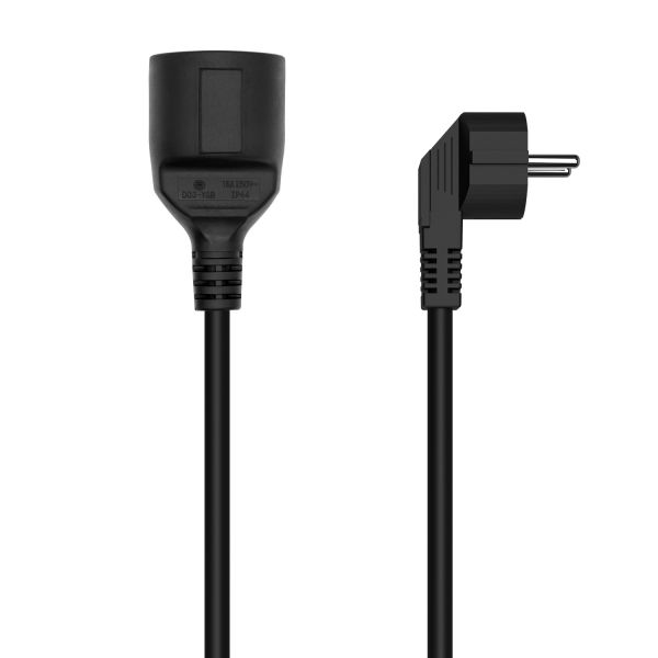 Aisens Cabo de extensão de energia Schuko CEE7 macho/fêmea 2 m preto
