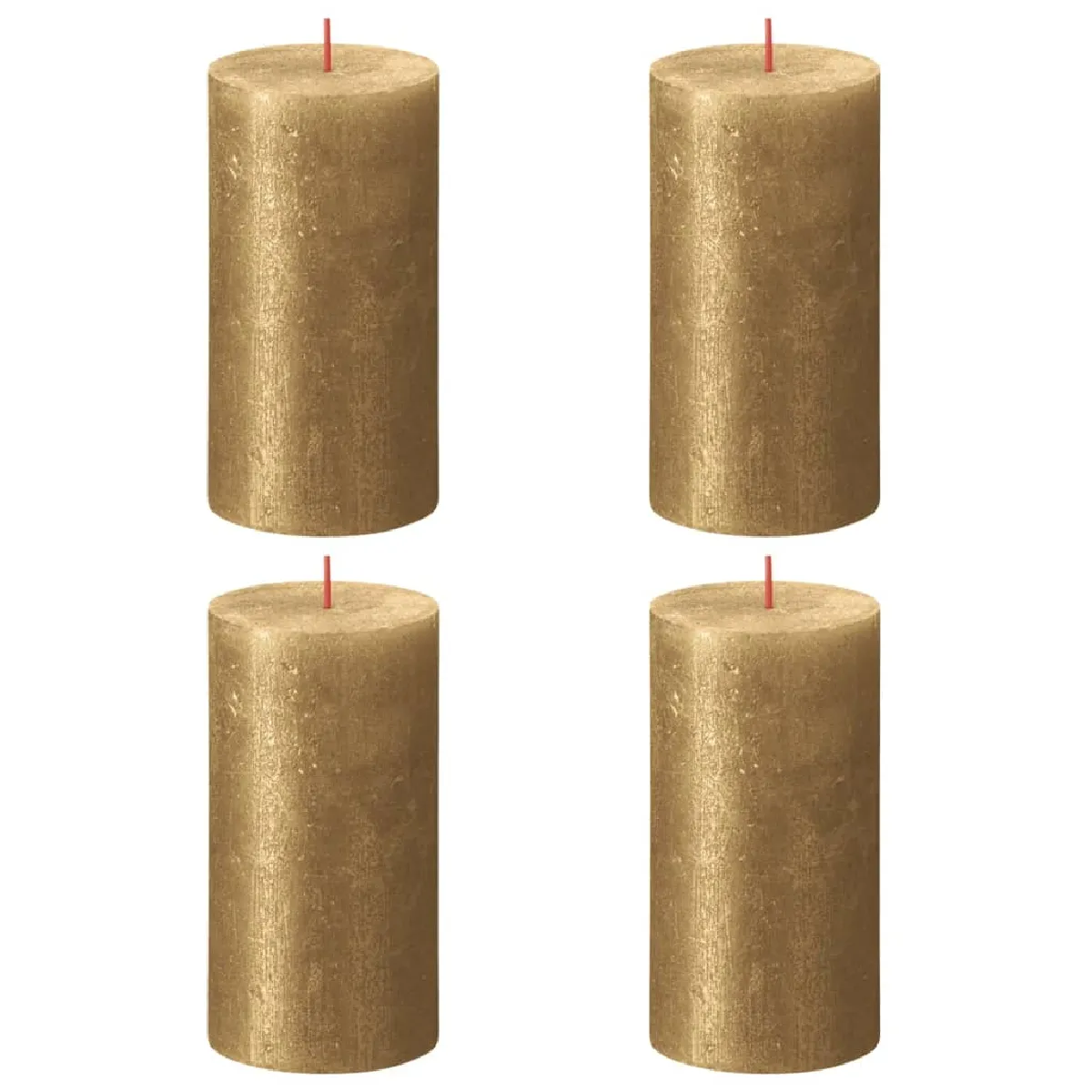 Bolsius Bougies Pilier Shimmer 4 pcs Doré