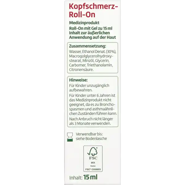 Kopfschmerz-Roll-on