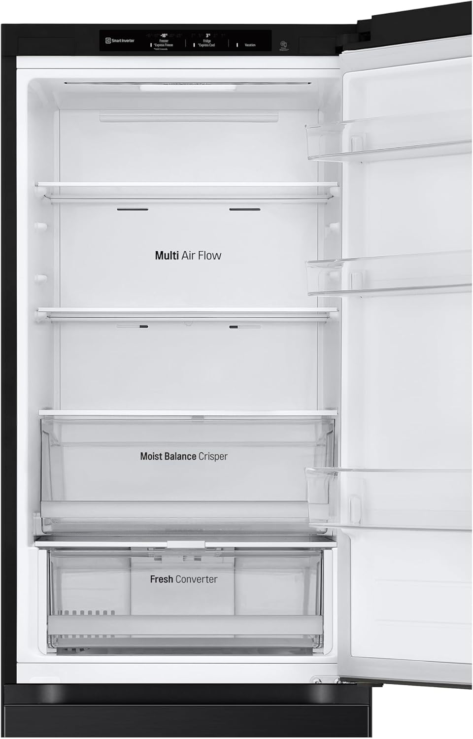 LG GBV3100AEP Kühl-Gefrierkombi Total No Frost, 344L, 1860mm hoch, A, Smart Inverter Compressor, LINEARCooling, 33 dB(A), Metallic Schwarz.