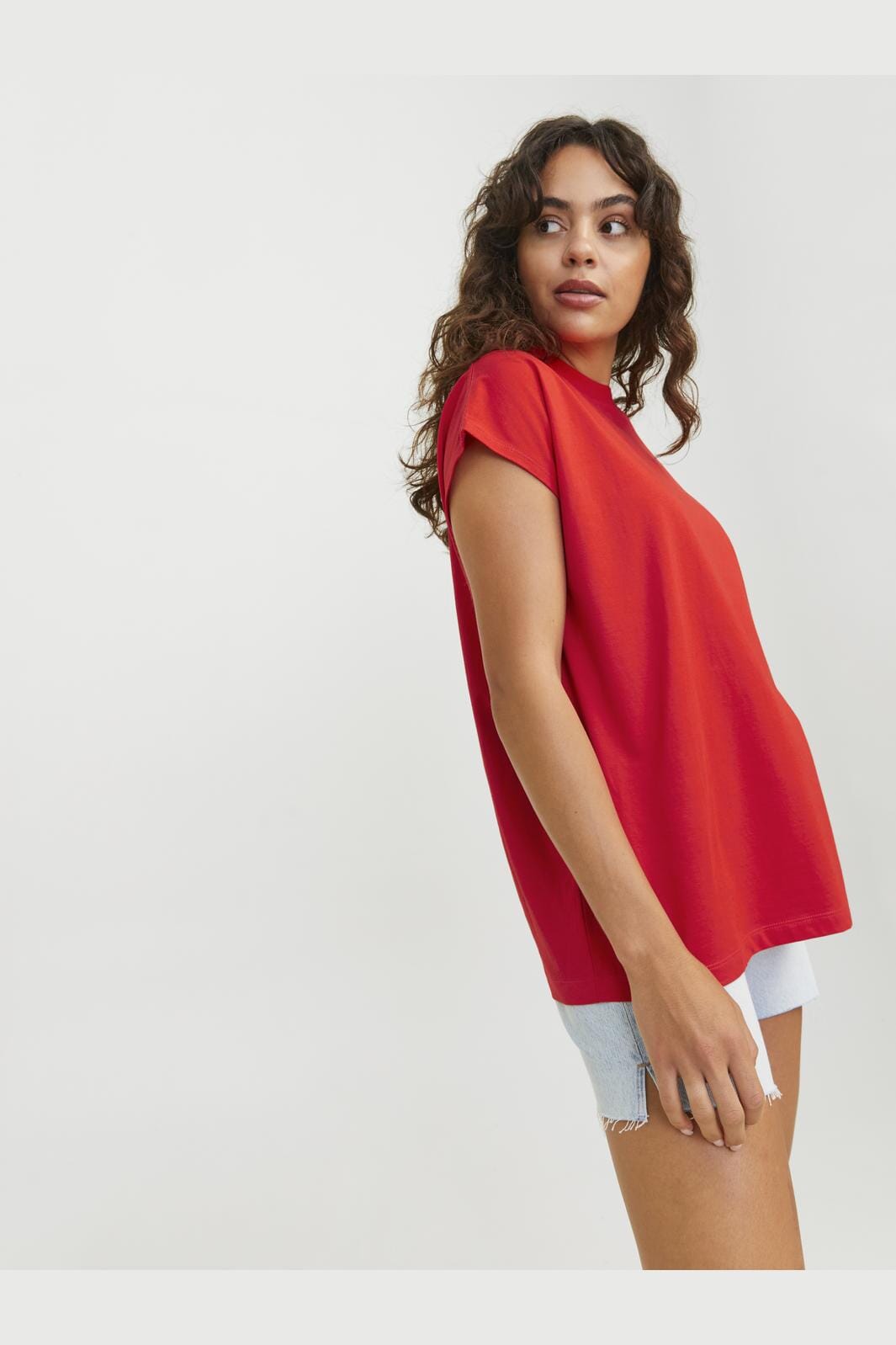 Jjxx Jxastrid Boxy Sl Every Tee 4658867 fiery red