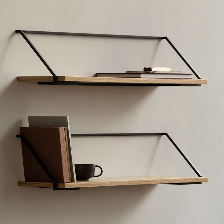 Audo - Rail Wandregal, 25 x 95 cm, Eiche natur