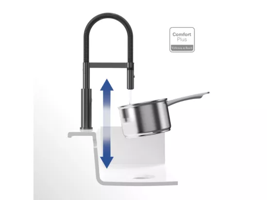 Robinet cuisine VILLEROY ET BOCH Steel expert 2.0 anthracite