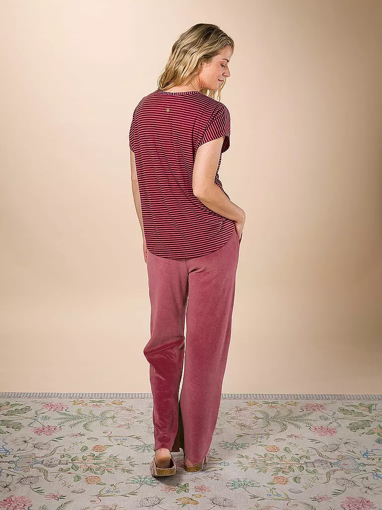 PIP STUDIO Loungehose VELVET BRITTA beere