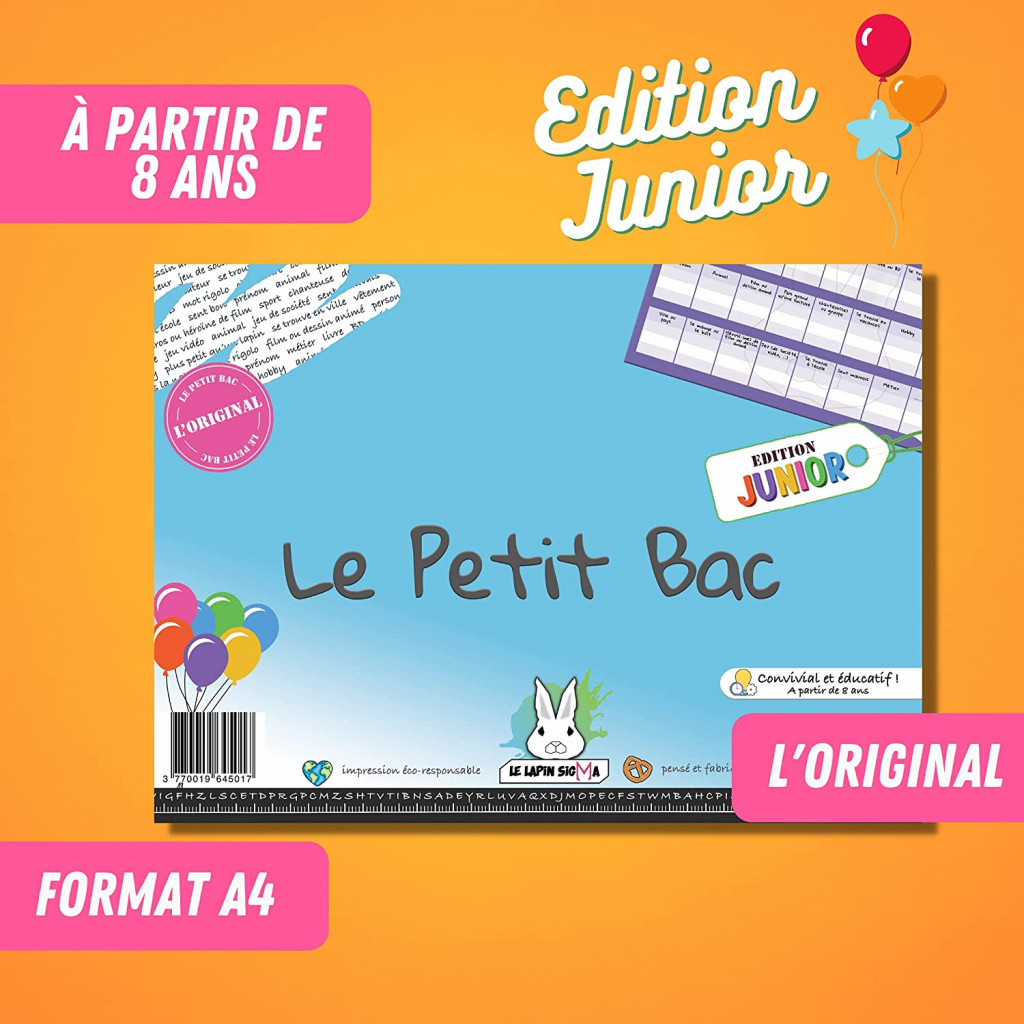 Jeu du Petit BAC - Edition Junior