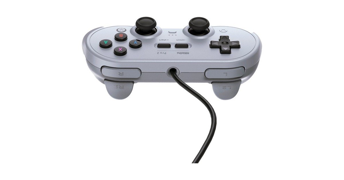 8BitDoPro 2 Wired PS gamepad  (Grijs, Pc, Nintendo Switch)