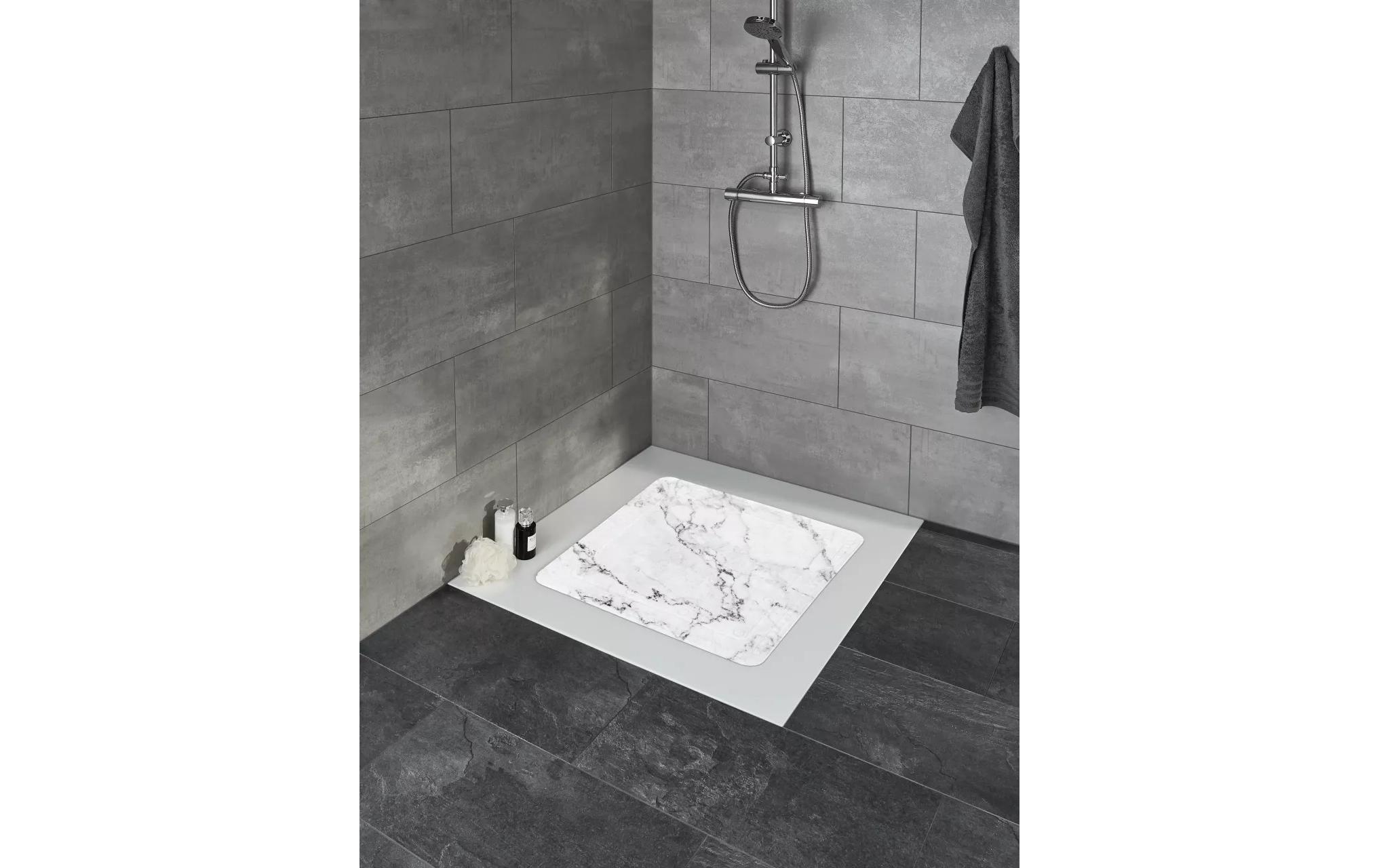 Duschwanneneinlage Marble 55 x 55 cm, Grau/WeissDuschwanneneinlage