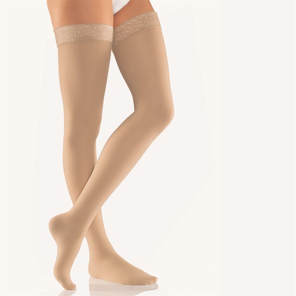 BORT Trend AG KKL2<br>1 Paar, VI, geschlossene Spitze weit-kurz beige Spitzenhaftband
