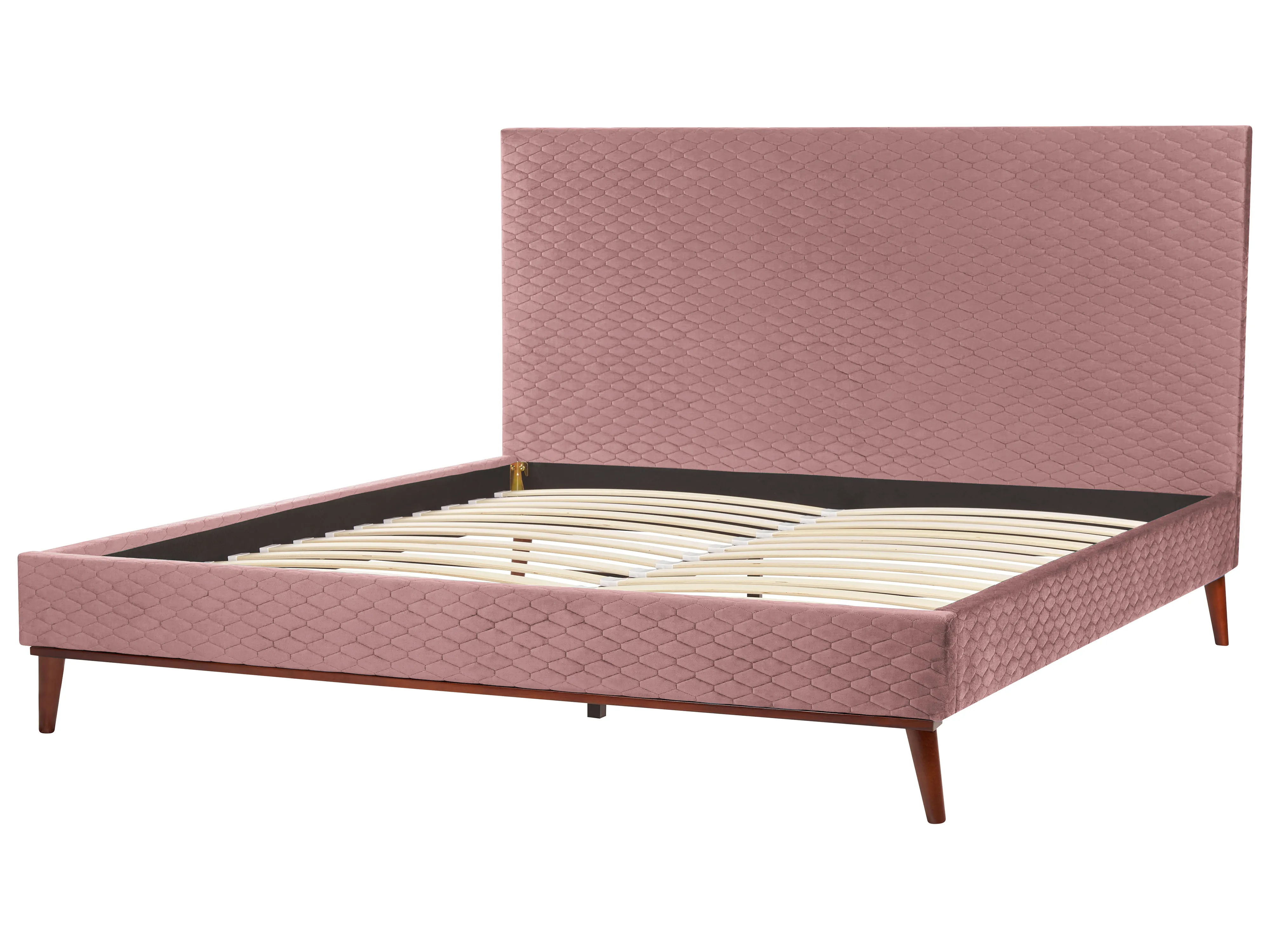Bed Fluweel BAYONNE 180 x 200 cm Roze