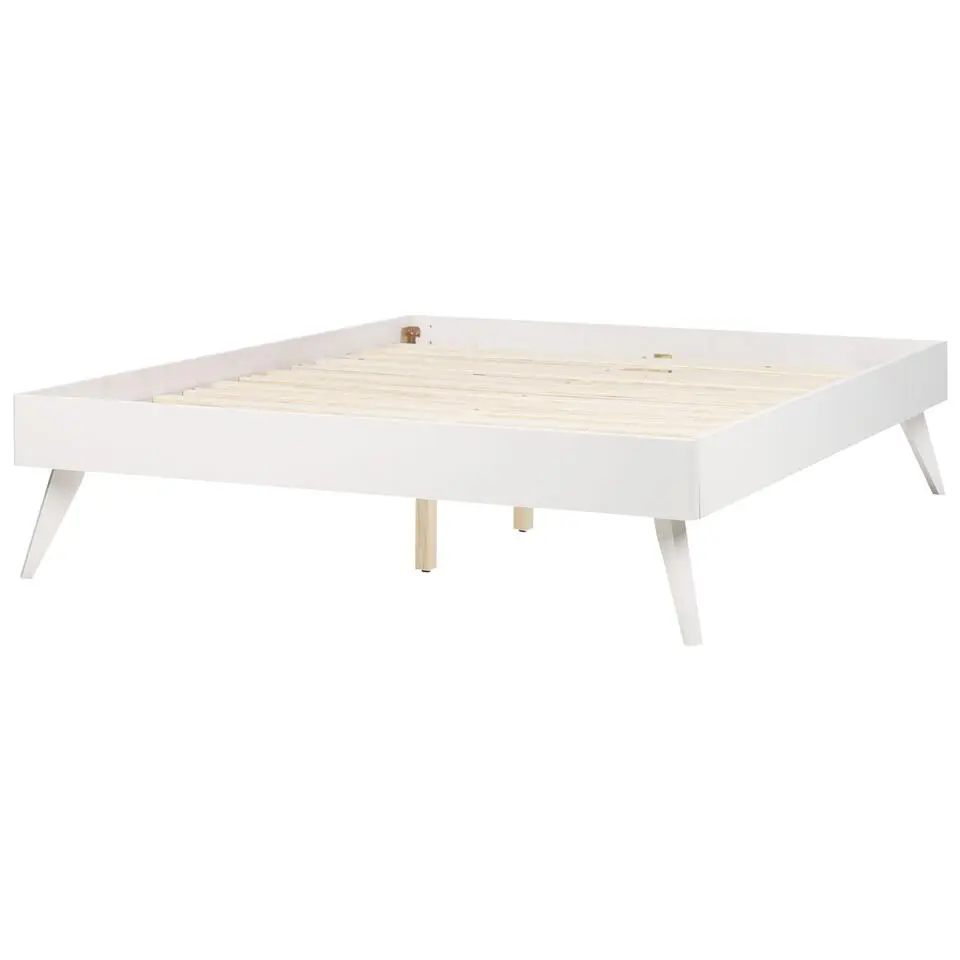 BERRIC - Tweepersoonsbed - Wit - 140 x 200 cm - MDF
