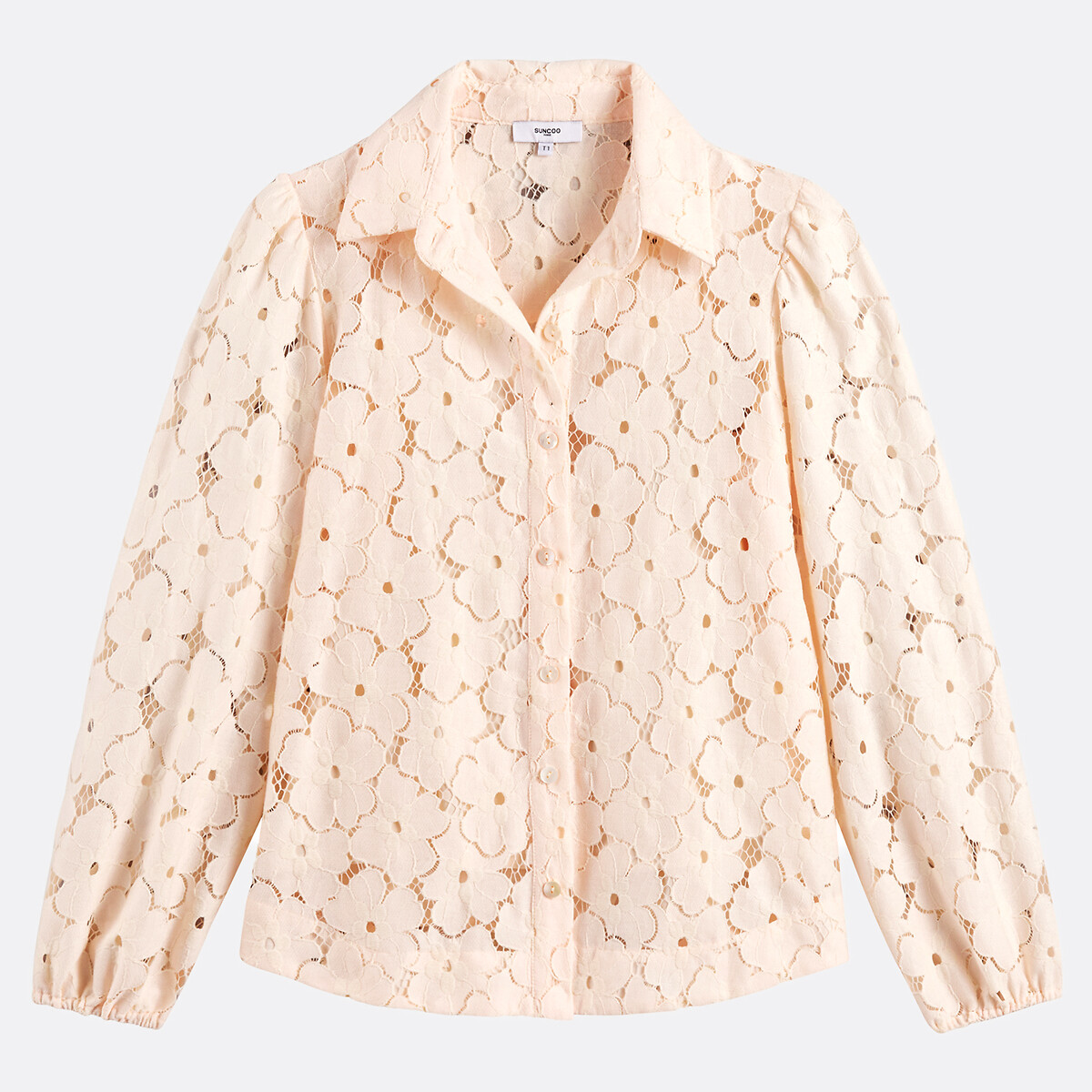 SUNCOO<br>Camisa de renda, forrada, LAMOUR