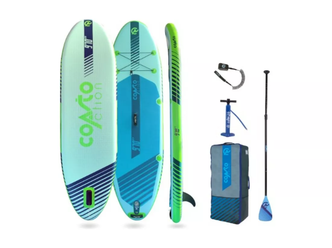 Sup Gonflable All-Round Action 9'10 - 300x84x15cm Dropstitch - Pack Pagaie Leash Pompe Sac de Transport