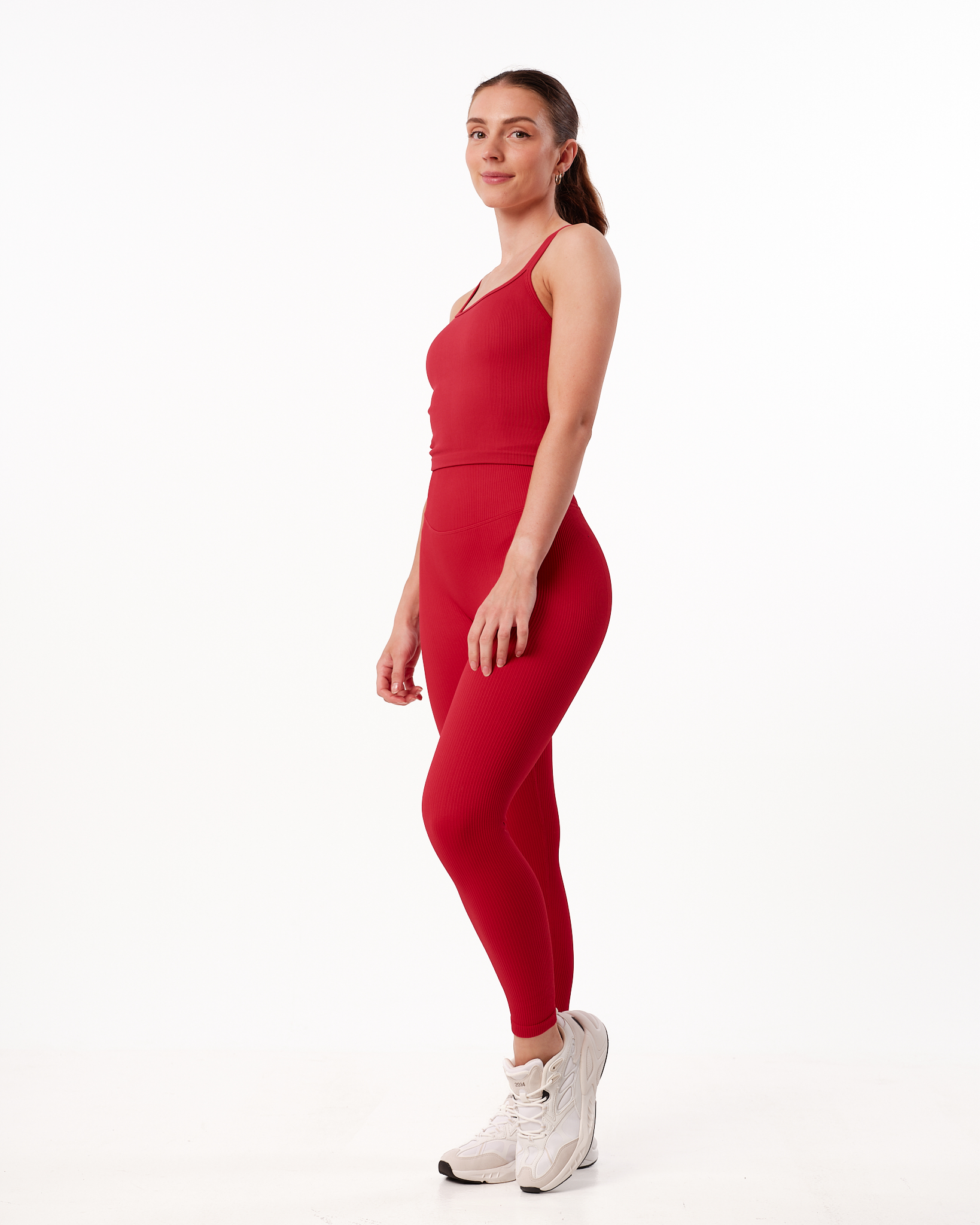 Bumpro Perfect Rib Scrunchie Tights Red Salsa