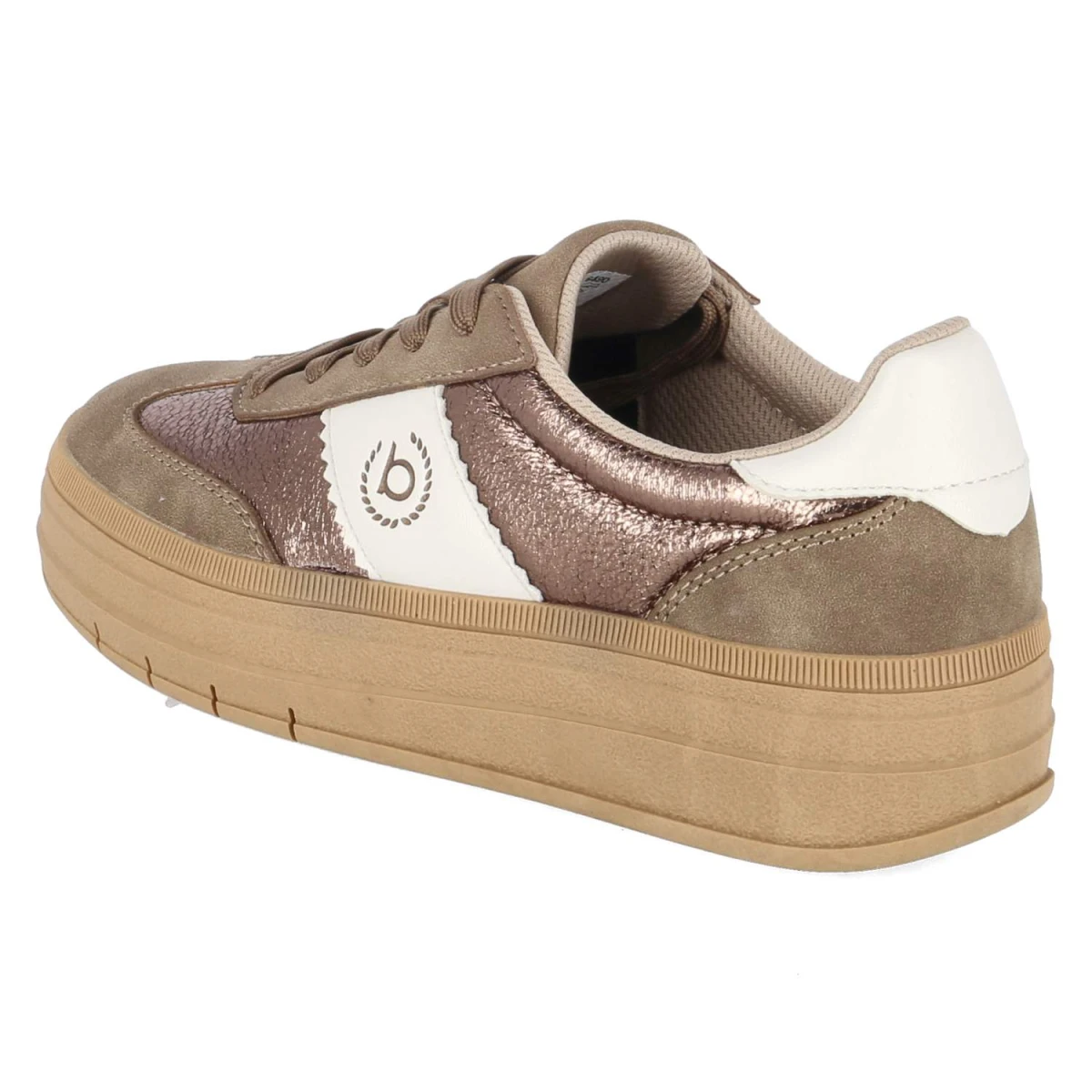 BugattiLow Sneaker YAS - mid-brown / metallics