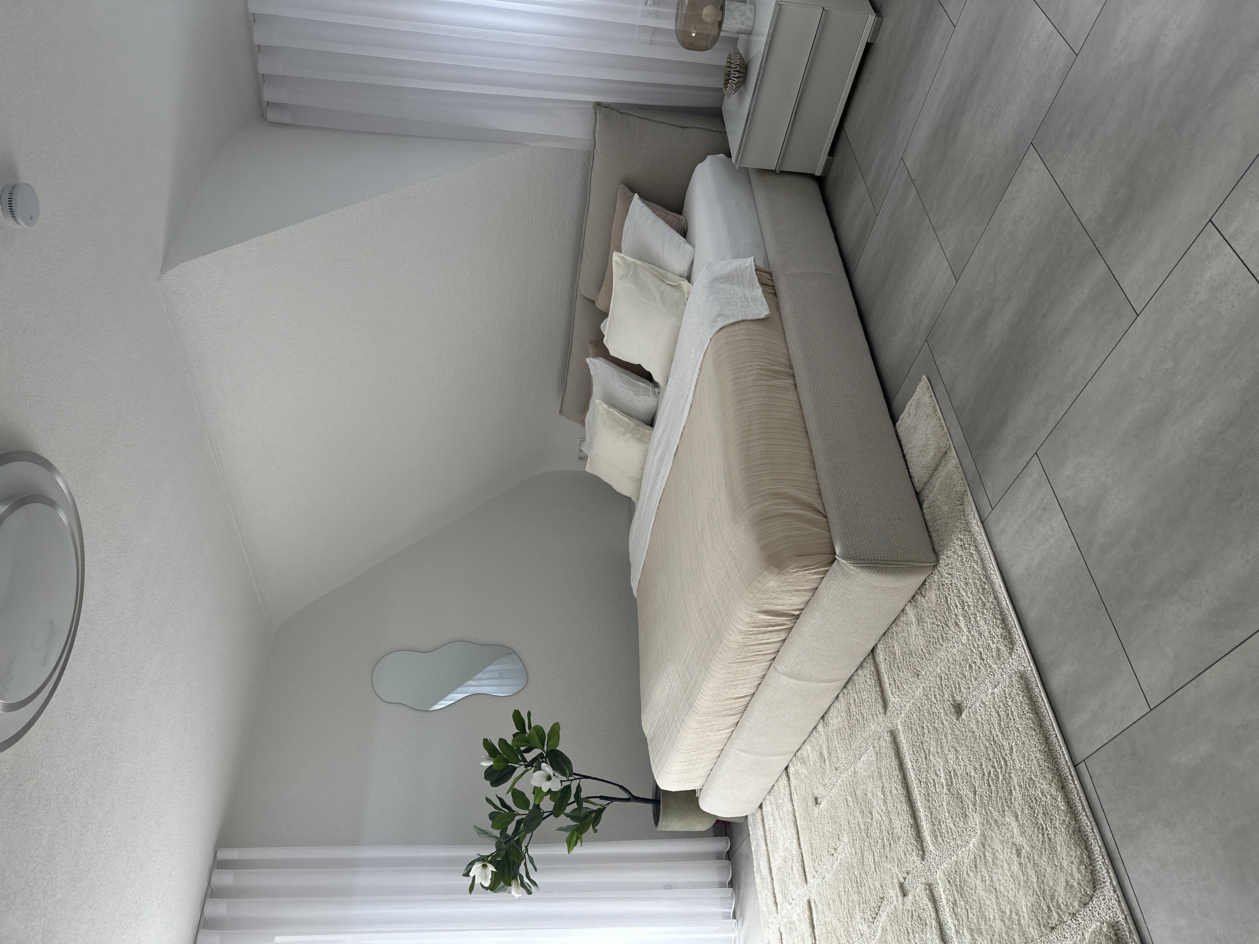 Bed Stof VINAY 180 x 200 cm Beige