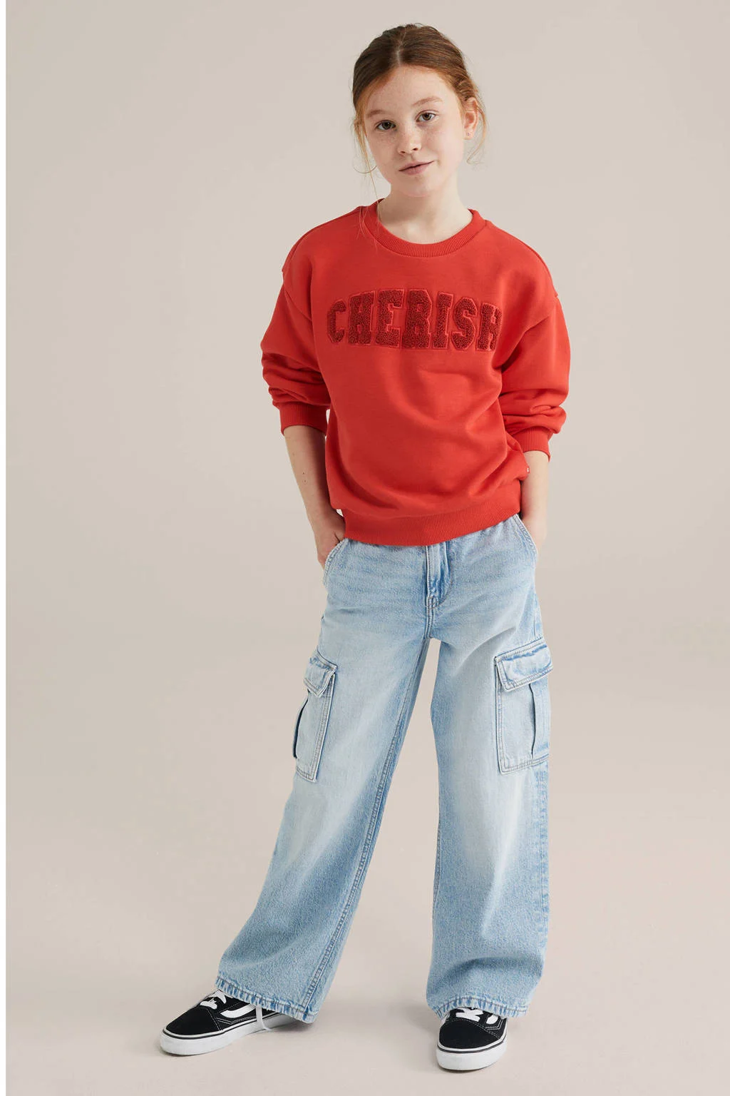 WE Fashion sweater rood