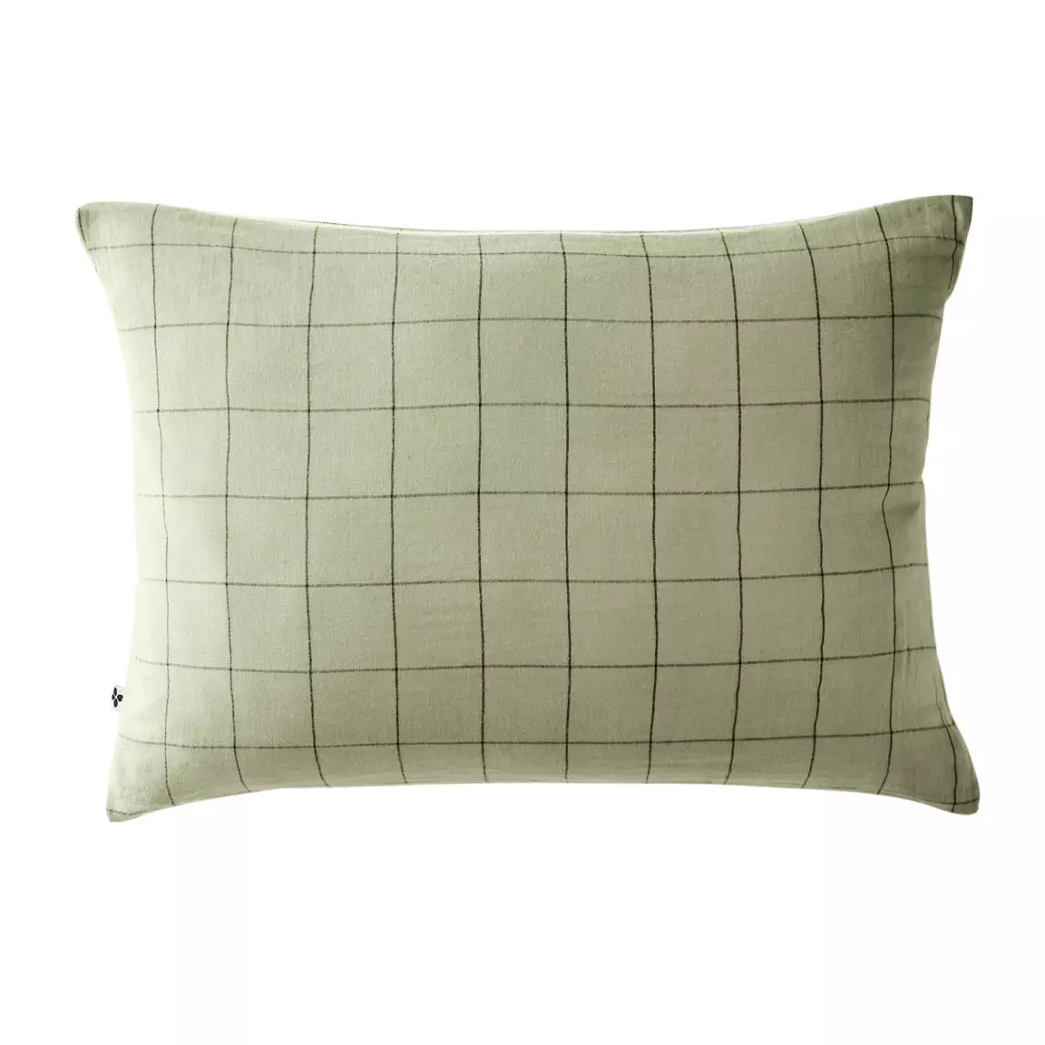 Taie d'oreiller rectangulaire gaze de coton (50 x 70 cm) Gaïa Match Vert tilleul