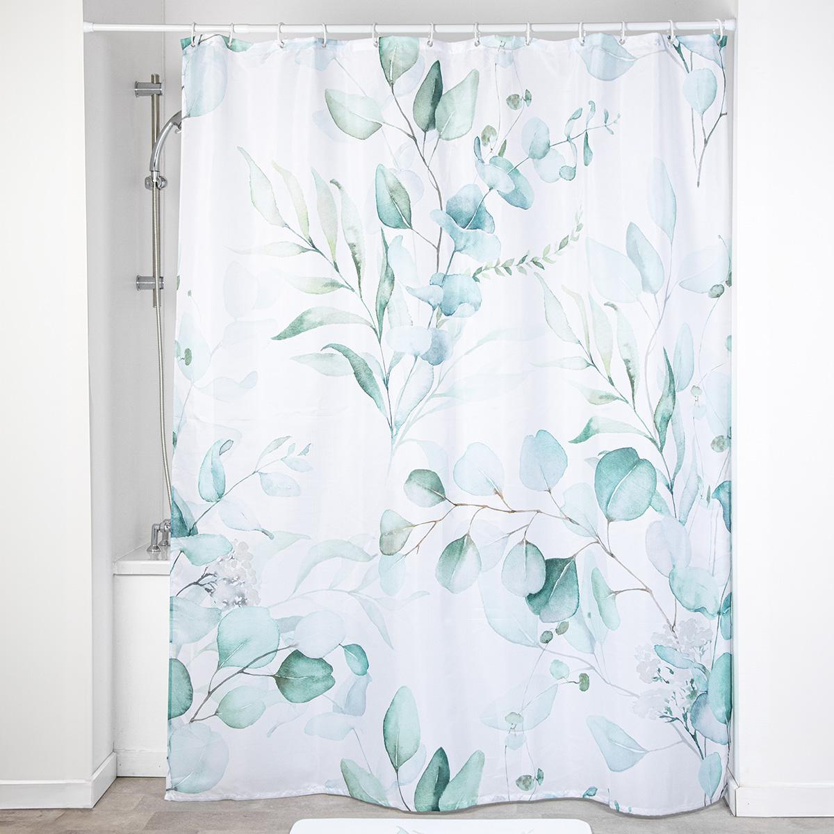 RIDEAU DE DOUCHE POLYESTER 180X200CM AQUARELLE