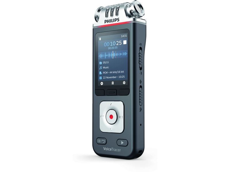 Philips Diktiergerät DVT6115 Mobiles Diktiergerät mit drei Mikrofonen