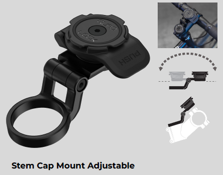STEM CAP MOUNT Halterung  schwarz  Adjustable, 30mm,  15° bis  55°