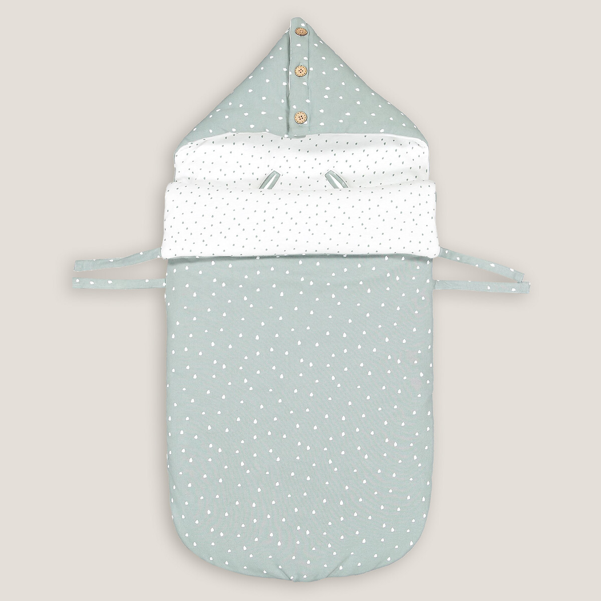 COLEÇÕES LA REDOUTE<br>Ninho de anjo estampado com capuz