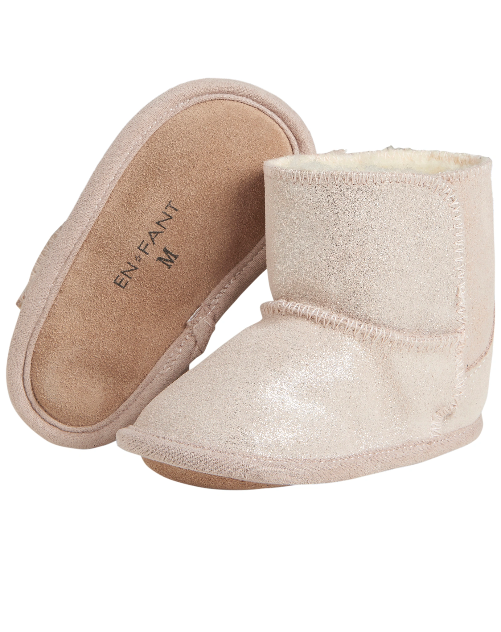 Krabbel-Boots GLITTER gefüttert in rose dust