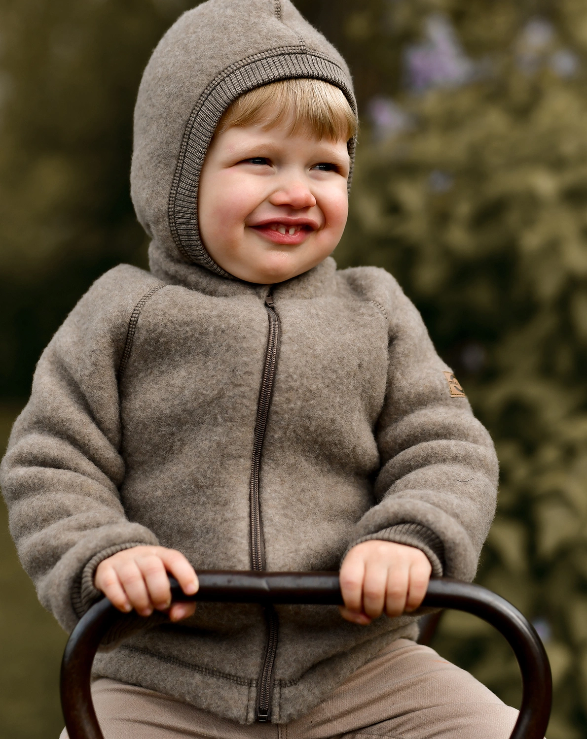 Wollfleece-Jacke MERINO BABY in melange denver