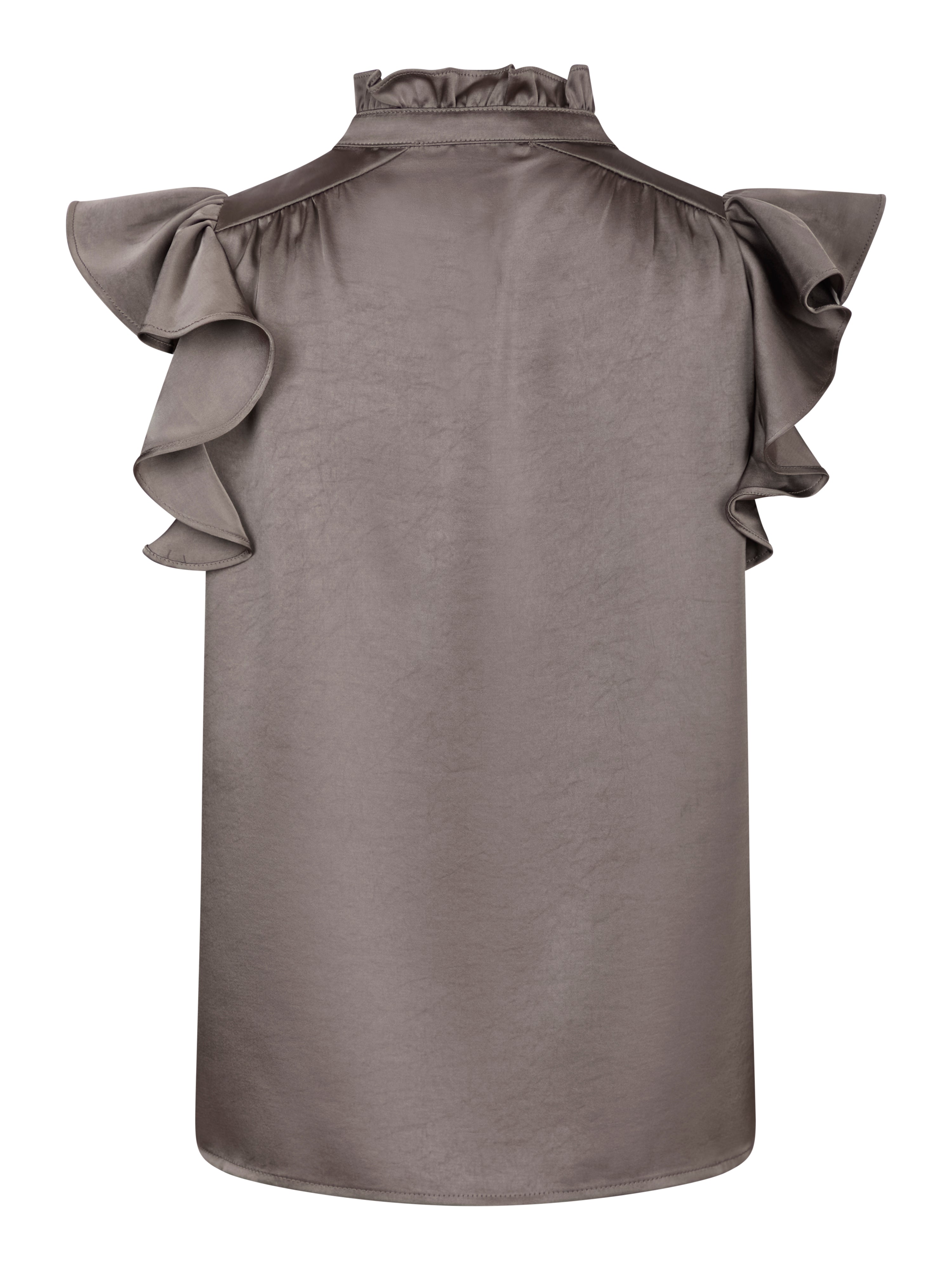 Bahne Studio  Ava Satin top - Warm Grey