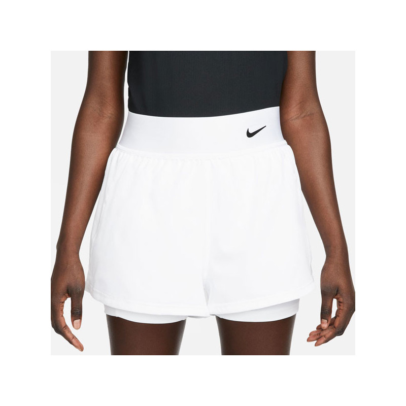 Short tennis femme Nike Court Advantage blanc ou noir