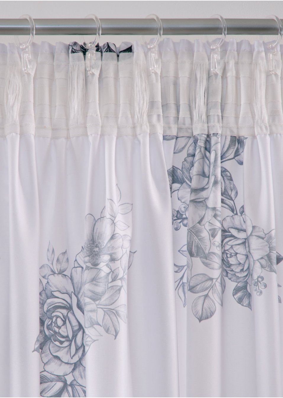 Panneau microfibre en polyester recyclé avec imprimé floral (1 pce.)