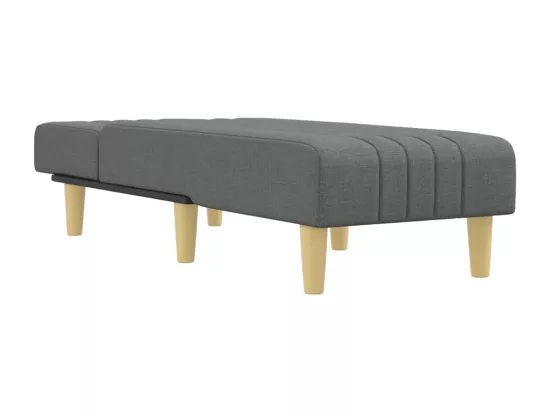 Prolenta Premium - Chaise longue gris foncé tissu