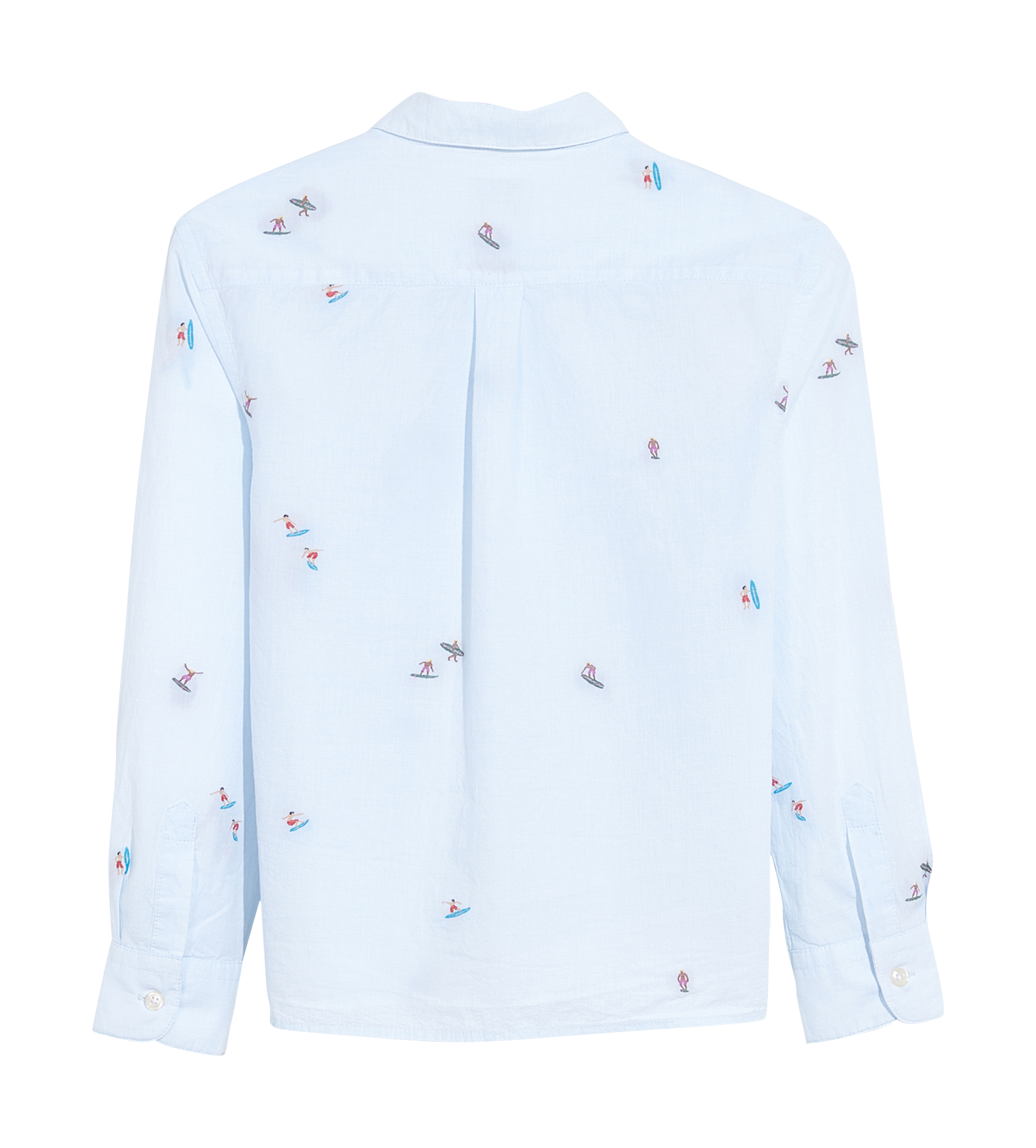 GULIAN - Chemise oversize à motifs en coton | Bleu
