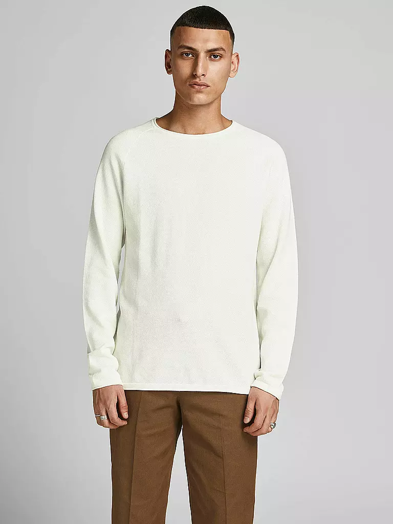 JACK & JONES Pullover JJEHILL weiss