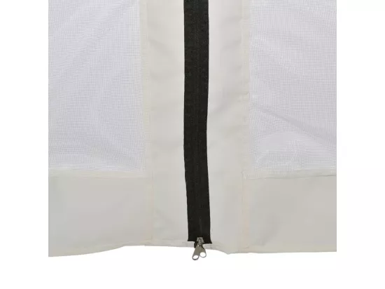 Chapiteau hexagonal et 6 parois latérales 3,6x3,1 m Blanc crème