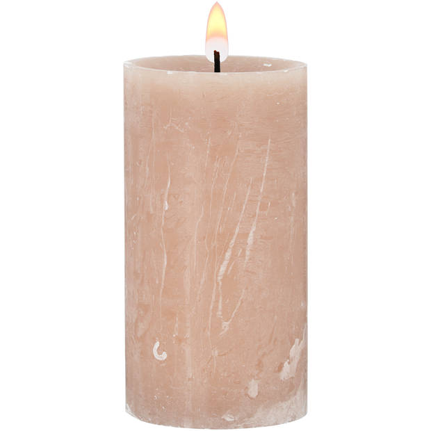 Blokker Rustieke Kaars - 7x13 cm - Beige