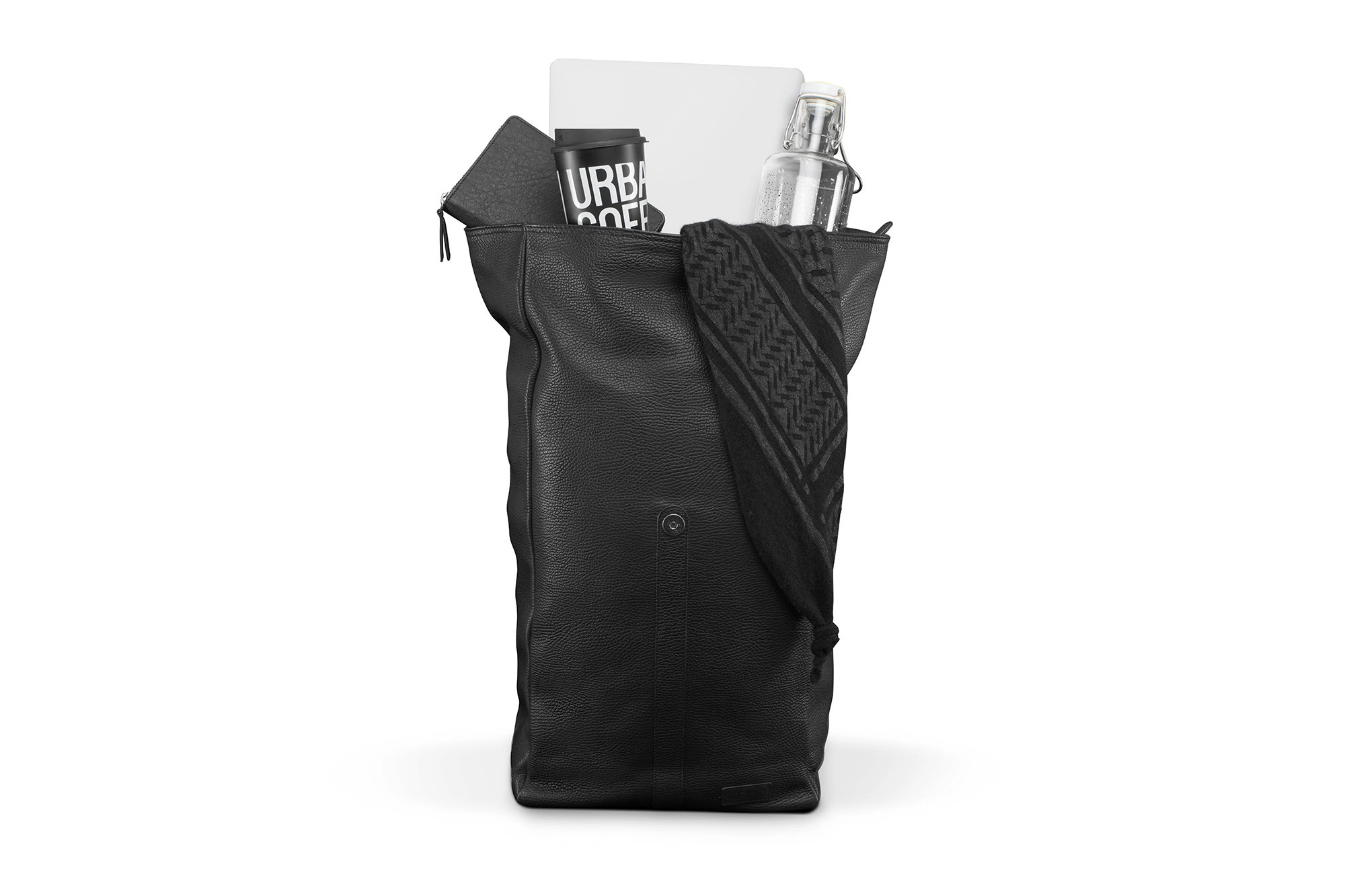 Fitz & Huxley Leder-Rucksack EMISSARY 21, schwarz