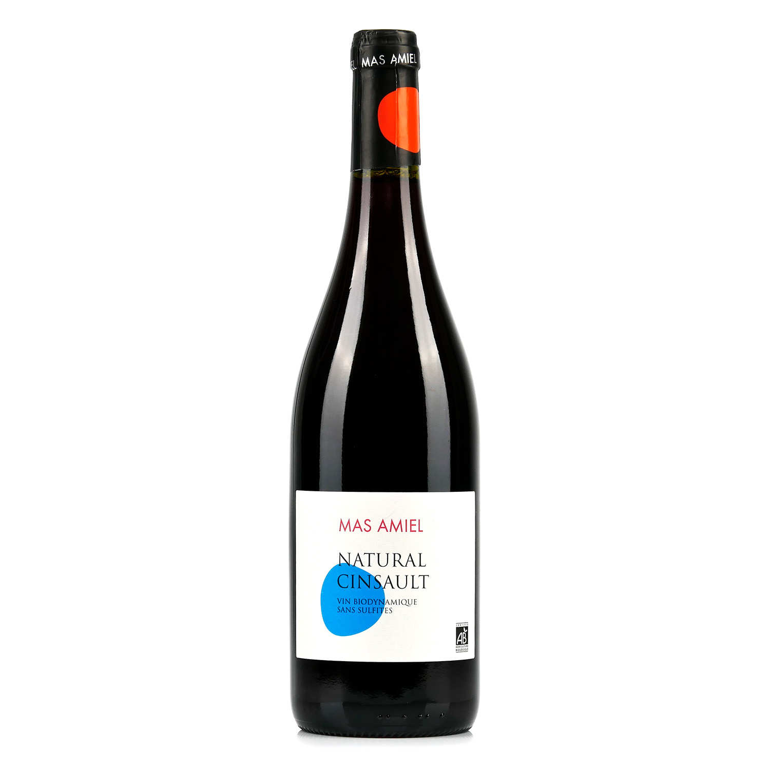 Natural Cinsault vin rouge biodynamique sans sulfites