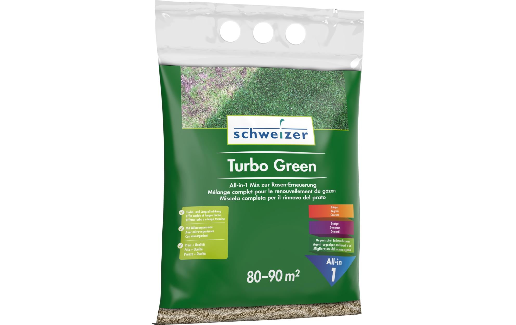 Rasendünger Turbo Green All-in 1 Mix, 4.5 kgAll-in-1 Mix zur Rasenerneuerung