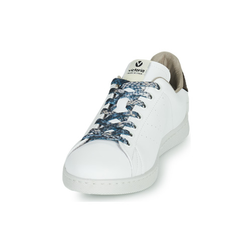Victoria - TENIS VEGANO SERPIENTE - Blanc / Bronze