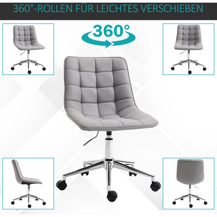 HOMCOM Bürostuhl ergonomisch grau