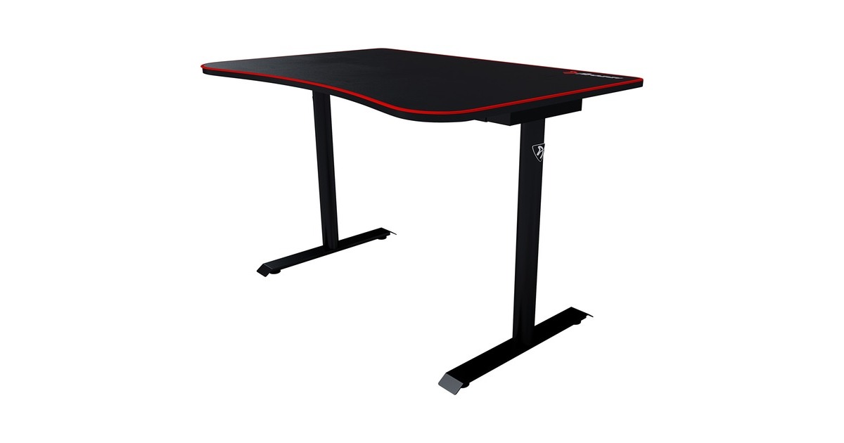 ArozziArena Fratello Gaming Desk - Black  (Zwart/rood)
