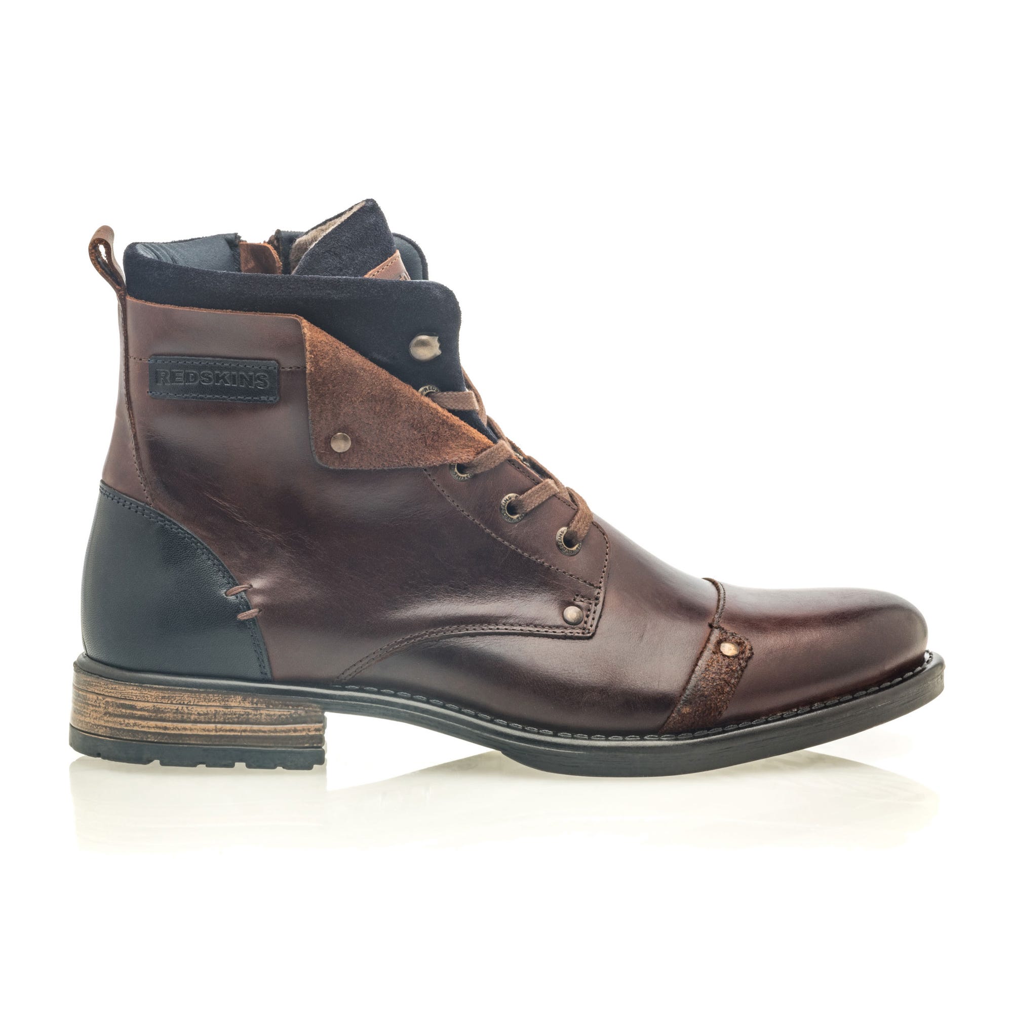 Boots Homme en cuir marron