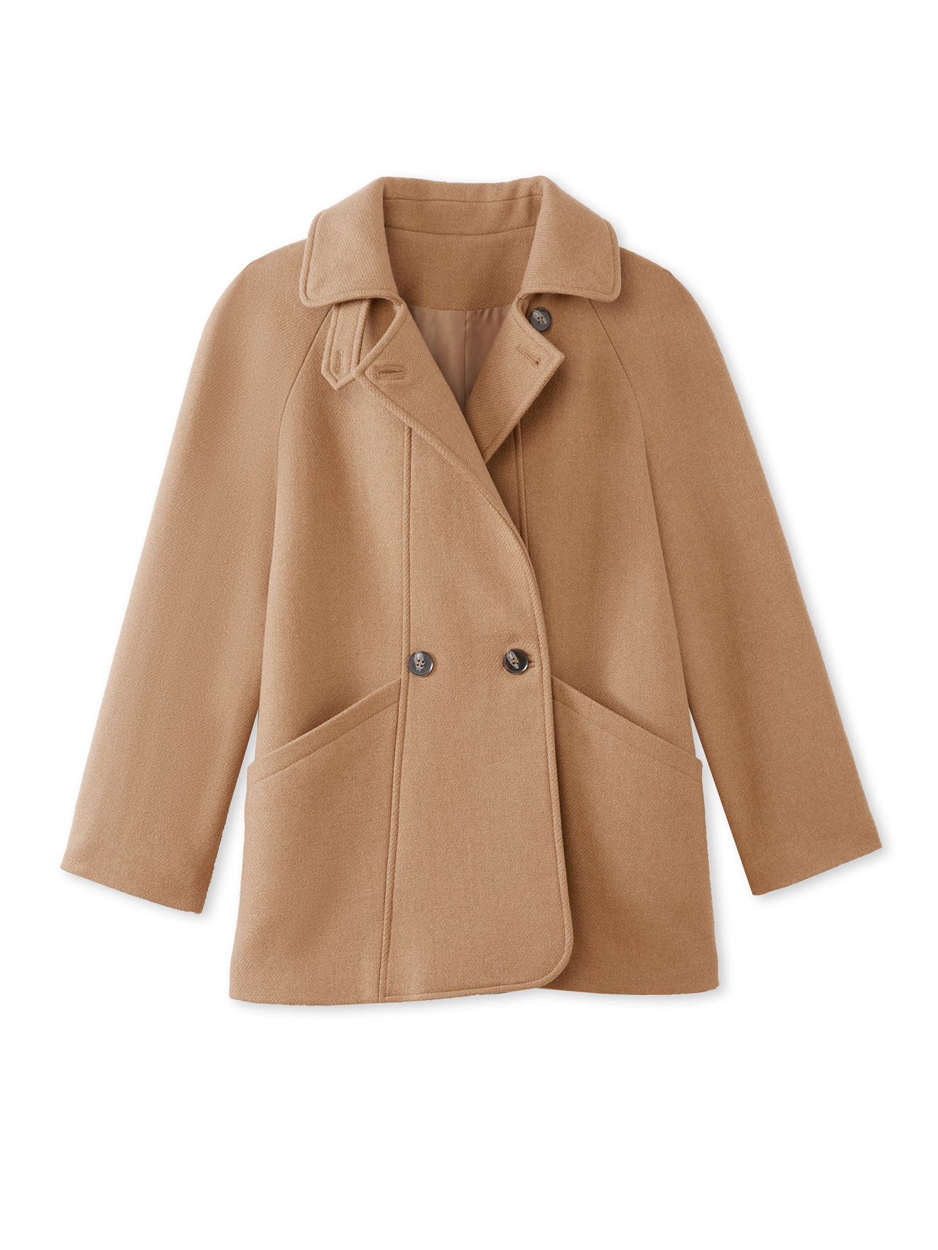 Caban 50% laine large col
