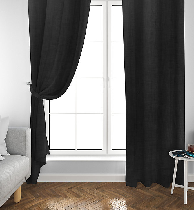 Rideau occultant thermique Tundra anthracite L.240 x L.140cm