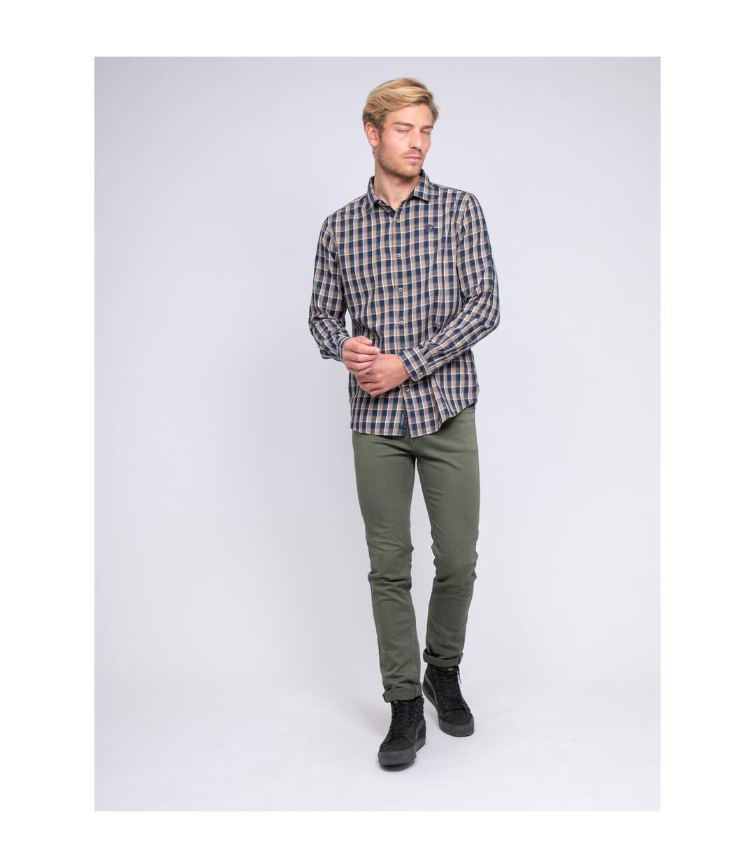 Chemise manches longues carreaux TRENOL
