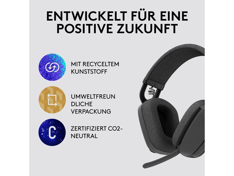 Logitech Headset Zone Vibe Wireless Teams Bluetooth Kabelloses Bluetooth Headset