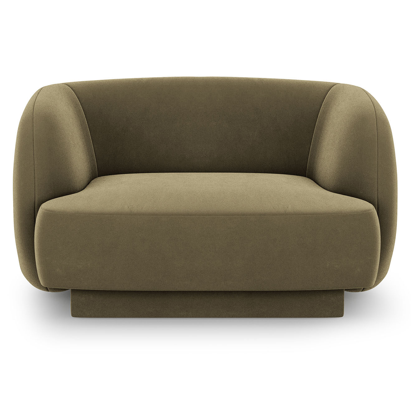 Micadoni Limited Edition Fauteuil en Velours Miley vert - 109x85x74 cm