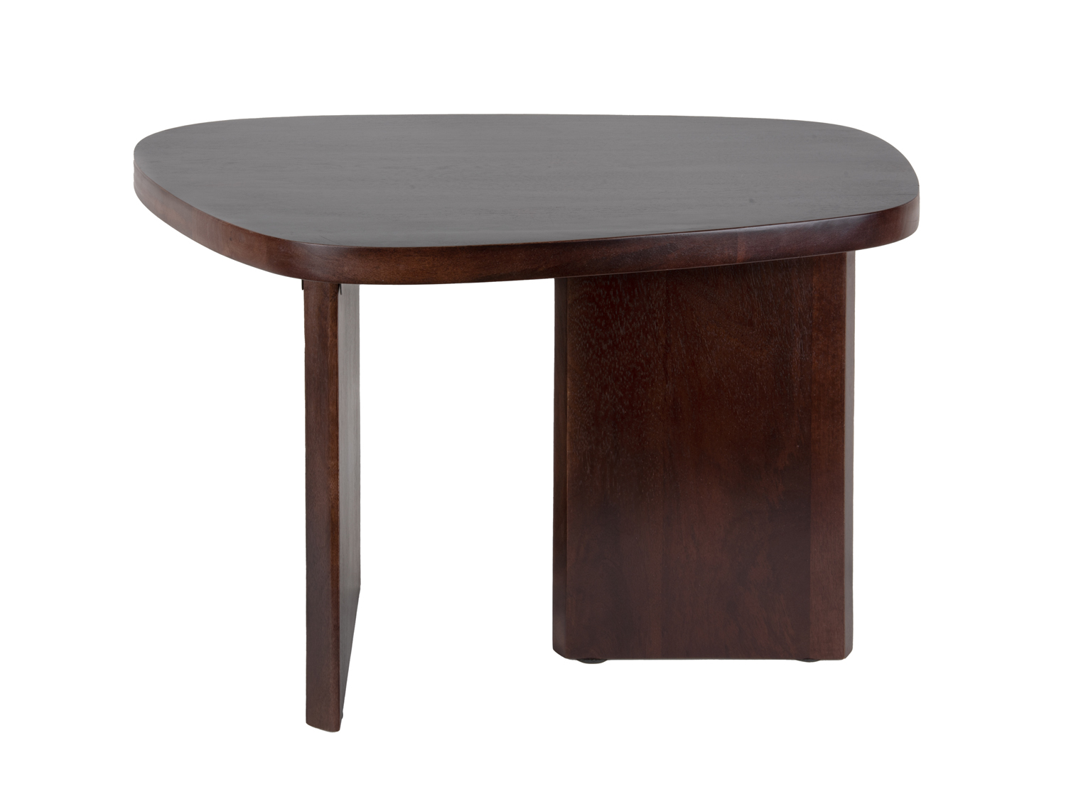 Side table Organic mango wood walnut lacquer