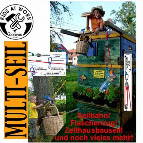 Kids at work takel met katrollen - 10m